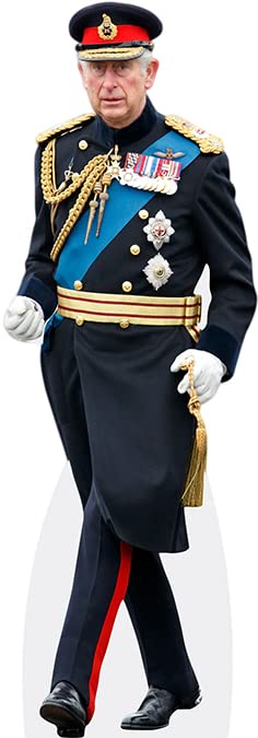 HM King Charles III Mini Cardboard Cutout - Medals (59.7cm)