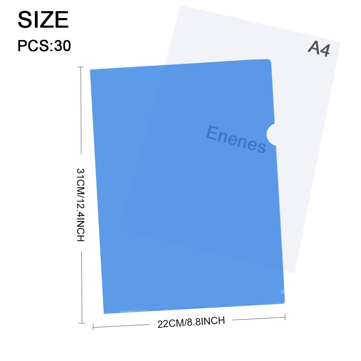 PATIKIL Carpetas Tipo L, Paquete De 24 Carpetas De Plástico Transparente  A4, Fundas Para Chaqueta De, image size:1200x1200