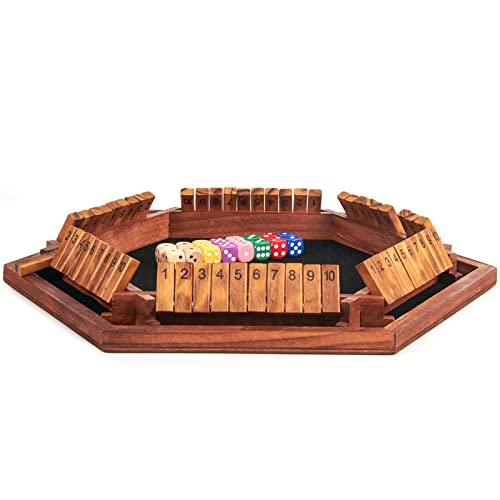 Juego Shut The Box Deluxe de Dados y Tablero AMEROUS miniatura 4