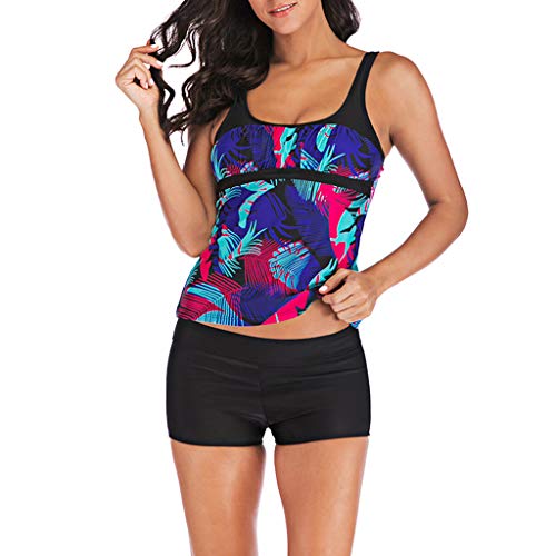 Preisvergleich Produktbild MIRRAY Frauen große hoch taillierte konservative gedruckte Separate Bikini Set Beachwear