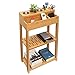 Mueble de baño Auxiliar de bambú, gabinete Multiusos Estrecho, Organizador de Maquillaje, Escritorio y Cocina, Armario de bambú de 2 estantes, 45 cm x 74 cm x 25 cm.