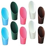 Hohopeti 10 Stück Teiliges Mini Gartenschaufel Kleine Pflanzschaufeln aus Kunststoff Präzise Sukkulenten Erde Schaufel Leichtes Gartenwerkzeug für Umtopfen Jäten und Kompost Praktisches