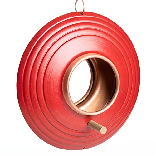 Good Directions Fly-Thru Bird Feeder, Red