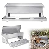 VA-Cerulean Futterautomat Hühner Futterspender Futtertrog Hühnerfutter Automat für 5kg Futter Geflügel-Futterautomat Mit Trittplatte Deckel Regenfest Rattenfest für Hühner Enten Puten Gänse