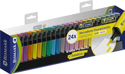 Bismark Subrayador Long-life con deskset 24 colores