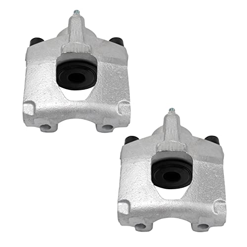 Image of TRQ Rear Brake Caliper Set Zinc Coated Hardware Compatible with 2001-2007 Chrysler Town and Country 2001-2007 Dodge Caravan 2001-2007 Grand Caravan