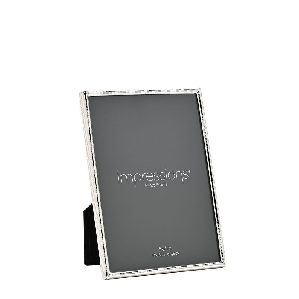 Cadre photo rectangulaire argenté et velours chic 13x18