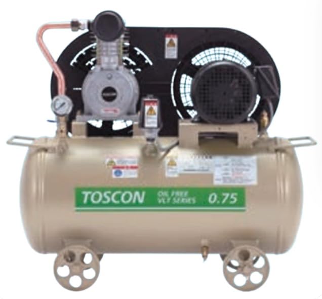 Amazon | 東芝 (TOSHIBA) エアコンプレッサー 無給油式 VLT105-7T (三