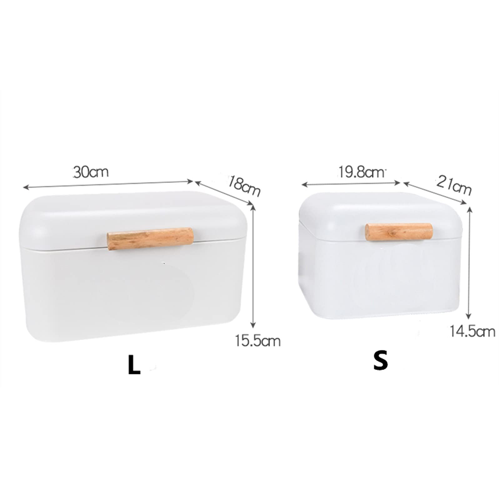 Scatola per il Pane Custodia for il pane in metallo cucina for la cena dell'organizzatore for colazione contenitore per Bancone della Cucina(30x18x15.5 cm)
