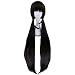Anime Cosplay Wig 100cm Long Straight Black Brown with Double Ponytails Women Girls' Party Wigs