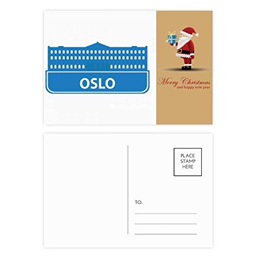 Cartes postales Père Noël Bleu Oslo Norvège : oubliez les SMS !