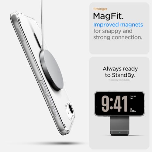 Image of Spigen for iPhone 17e / 16e Case, Ultra Hybrid MagFit [Anti-Yellowing] [Compatible with Magsafe] - Clear Carbon Fiber