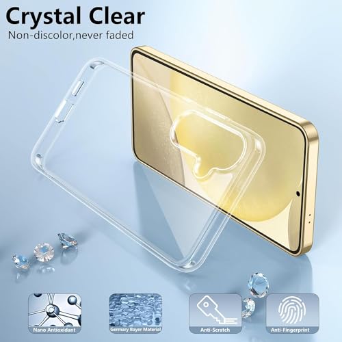 Image of NISHTECH for Samsung Galaxy S24 5G (2024) Premium Transparent Hybrid Soft Slim Dust Proof Back Case Cover with Camera Protection