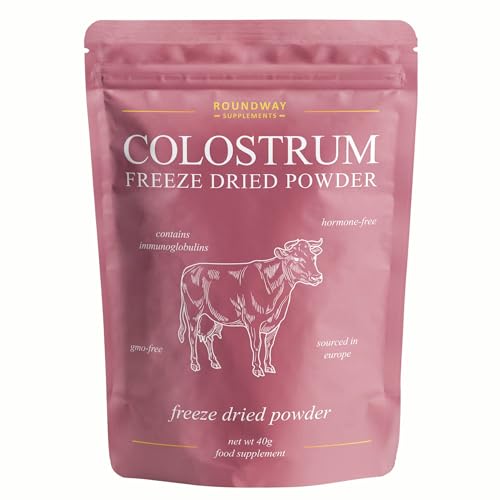 Colostrum Powder 100% Freeze-Dried Bovine Colostrum with High Levels of Immunoglobulin G (IgG) Unflavoured GMO-Free Hormone-Free 30 Days Supply.