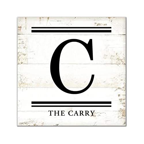 Lettre C en bois rustique de 30 cm fabrication artisanale pour decoration chic