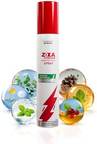 Strong Spray : Rapid Pain Relief for Muscle, Back, Knee, Joints, Shoulder, Body and Leg Pain | Fast-Acting Hot & Cold Therapy with 6 Effective Plant Actives, 75ml (Pack of 1)