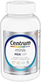 Centrum Minis Silver Multivitamin for Men 50 Plus, Multimineral Supplement, Vitamin D3, B-Vitamins and Zinc, Non-GMO Ingredients, Supports Memory and Cognition in Older Adults - 280 Count (Pack of 1)