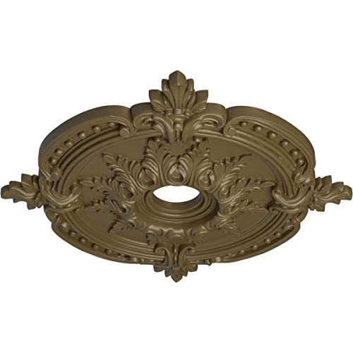 Image of Ekena Millwork CM28BEMMF Benson Classic Ceiling Medallion, Mississippi Mud, 28 3 /8 inchOD x 3 3 /4 inchID x 1 5 /8 inchP