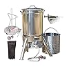 Enterprises Turkey Deep Fryer Oversized 44 Quart Stainless Steel Big Bird Kit by Bayou Classic for Big 25 lbs Huge Turkeys Complete KIT TOP of The LINE