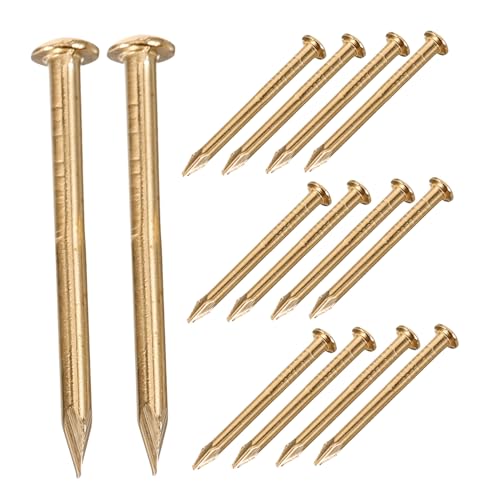 OSALADI 3sets Small Hinge Nails 18mm Brass Decorative Nails for Furniture Craft Projects 100pcs*3