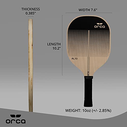 Orca Paddle Co. Alto Pickleball Paddles, Set Of 2, With 4 Pickleballs, Mesh Bag Racket For Beginners, Intermediate, Advanced Players - Premium Pickle-Ball Accessories And Equipment #TOP3