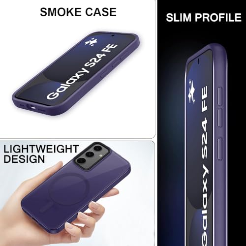 Image of SIZUKA Samsung S24 FE Magsafe Hard Back Case | Matte Design & 360 Protection | Military-Grade Samsung S24 FE Cover | Strong Magnet Back - Purple