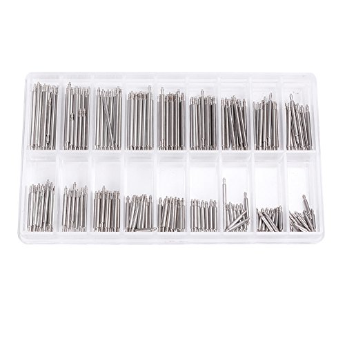 GZYF 360 piezas de acero inoxidable 8 - 25 mm correa de reloj barras de resorte enlace pines Kit de reparación de reloj Cover