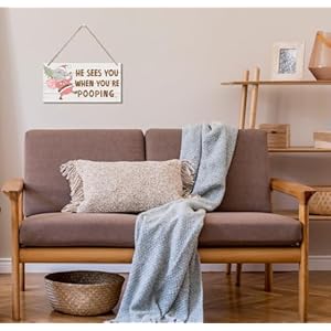 Christmas Decor for Bathroom, Decorative Wood Hanging Wood Plaque, Funny Bathroom Sign, Farmhouse Home Decor, Rustic Door Hanger, Wood Decorations for Bathroom, Christmas Wall Decor With Rope Christmas Decor for Bathroom Decorative Wood Hanging Wood Plaque Funny Bathroom Sign Farmhouse Home Decor Rustic Door Hanger Wood Decorations for Bathroom Christmas Wall Decor With Rope