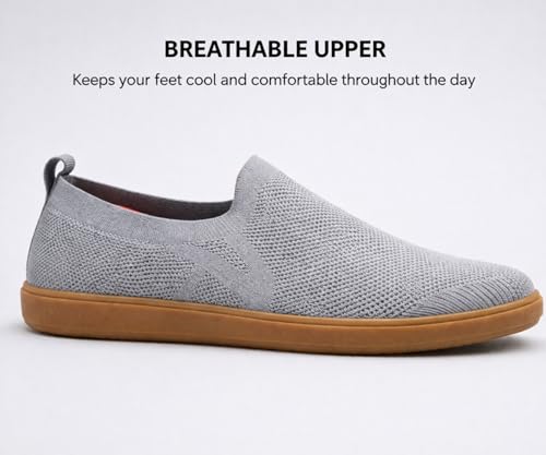 Image of Kraasa Men's Casual Slip-On Loafers | Soft Knitted Upper Breathable Flex Upper | Lightweight Comfort Shoes | TPR Sole