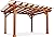 U-MAX Wood Pergola 12'x10' Cedar Wood Gazebo with Durability, Stability, Structure, Snow and Wind Supported,Mirador Outdoor Pergola for Patio Deck Garden Backyard and Patio