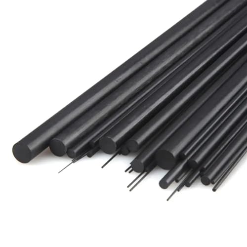 5pcs/10pcs Carbon Fiber Rod Dia 1mm 2mm 3mm 4mm 5mm 6mm Length 500mm Carbon Fiber Rods(4mm 5pcs)
