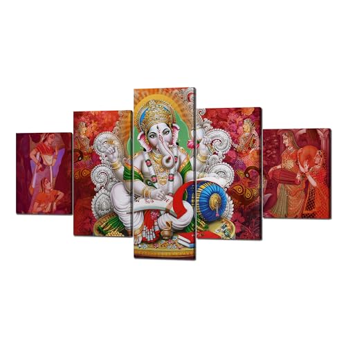 Cawpom Ganesha Five-Panel Wall Art