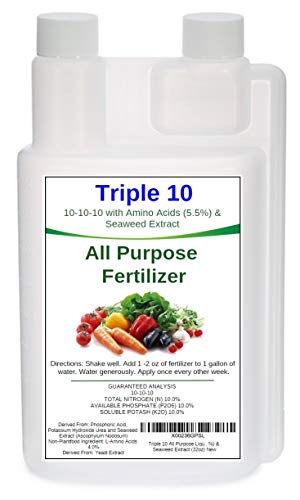 Triple 10 All Purpose Liquid Fertilizer 10-10-10 with Amino Acids (5.5%) & Seaweed