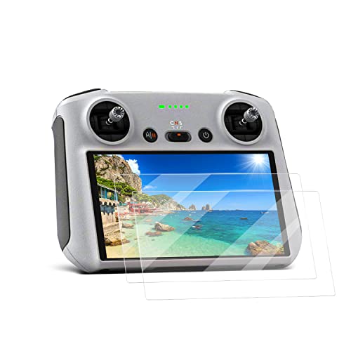 Euproce DJI Mini 3 Pro HD Displayschutzfolie aus gehärtetem Glas Schutzfilm Kompatibel Mit DJI Mini3 Pro RC Fernbedienungs,9H Härte,Mini 3 Pro zubehör(2er Pack) Cover