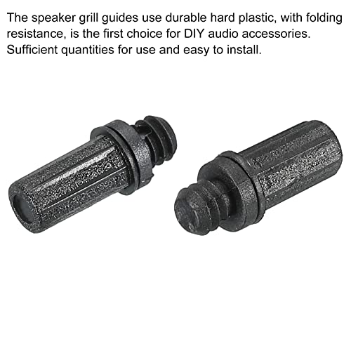 MECCANIXITY Speaker Grill Guides Plastic Black Dia 6mm for Speaker Parts Accessories Pack of 12 - Thumbnail 4