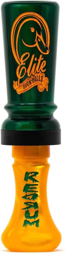 Elite Duck Calls Murder Acrylic Duck Call – Designed by 3X World Champion Brad Allen – Single or Double Reed – Mallard, Teal, Wood Duck, Gadwall, Pintail