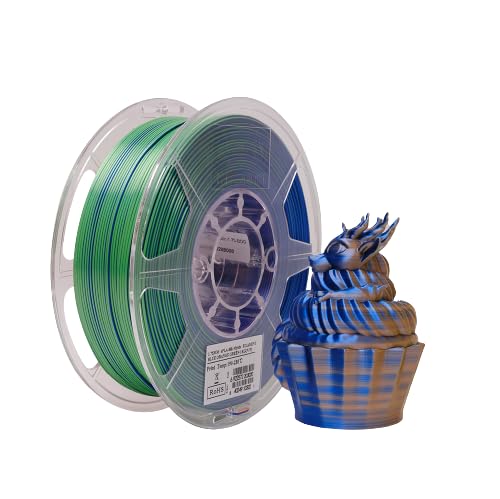 eSUNePLA-Silk Mystic Multi color PLA filament 1.75mm, BLUE ORANGE GREEN, 1kg/ Roll