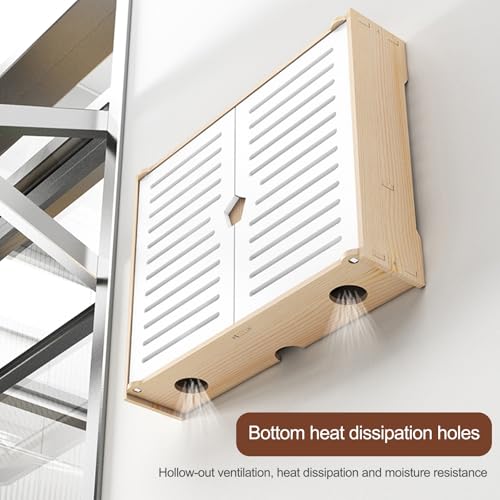Armoire de rangement murale pour routeur – Organisateur pour routeur WiFi et câbles, design peu encombrant pour la maison et le bureau