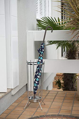 Suporte Luxo Organização Porta Guarda Chuvas Em Aço Cromado