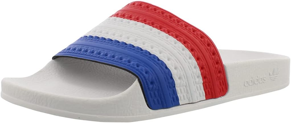 adilette slides red and white