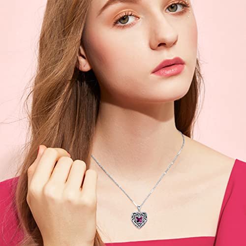 Soulmeet Heart Shaped Purple Crystal Butterfly Locket Necklace That Holds 2 Pictures Photo Sterling Silver Custom Jewelry Personalized Locket Necklace (Locket Only) #TOP3