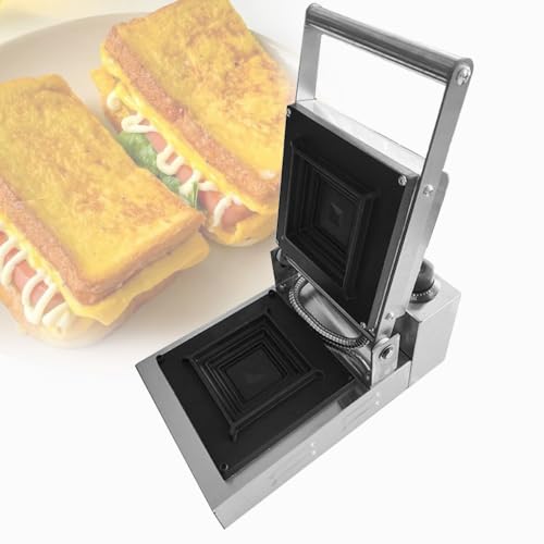 XUXIAO Comerciales Sandwichera, Sandwichera tostadora con Recubrimiento Antiadherente para cocción rápida Hacer Hamburguesas y sándwiches