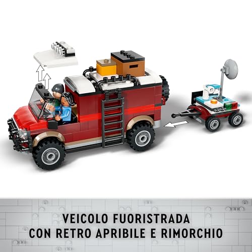 Jurassic World Missione Dinosauro: Scoperta dello Stegosauro, Giocattolo d'Avventura con 2 Dinosauri, Fuoristrada e Minifigure, Giochi per Bambini e Bambine da 6 Anni, Regalo di Compleanno 76965 - Lego - Immagine 6