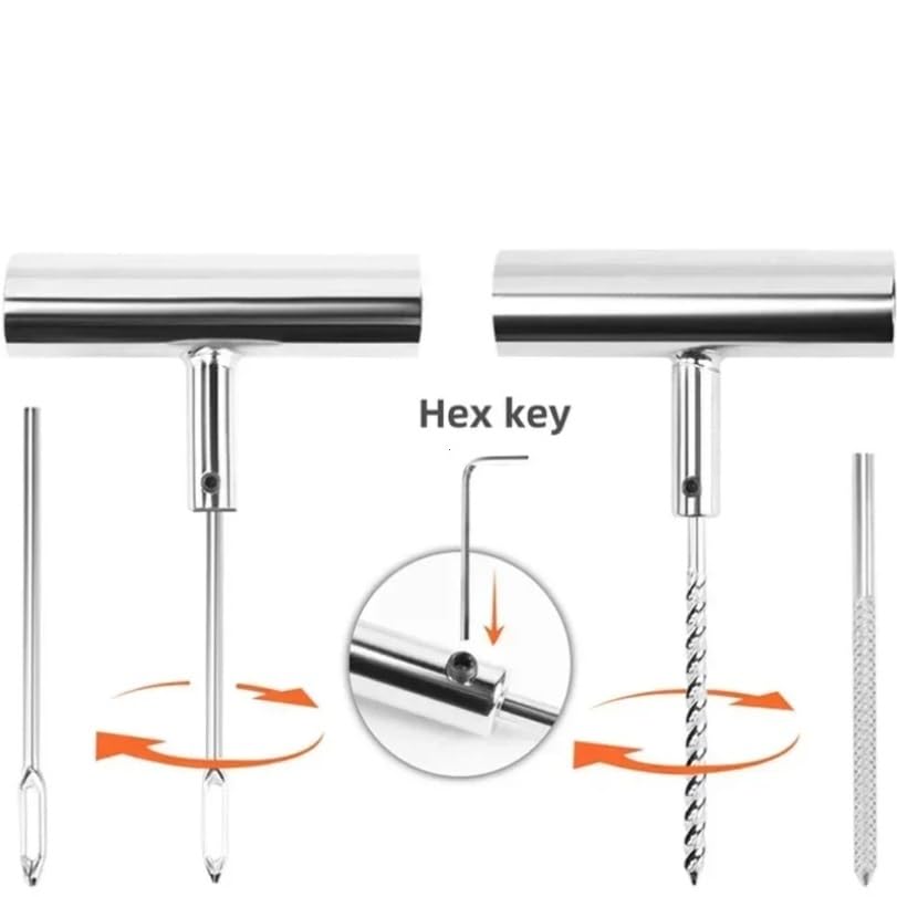 33-teiliges Auto-Reifen-Reparatur-Set, Werkzeuge, for Auto, Van, Motorrad, Fahrrad, Notfall, robustes Tubeless-Reifen-Reparatur-Niet-Set