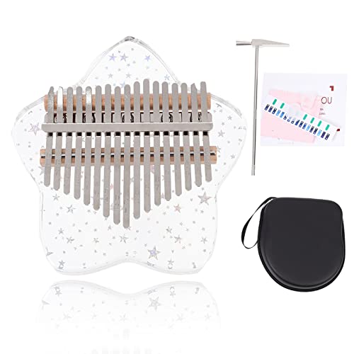 Vaguelly 1 set de 17 touches Kalimba clair pouce piano acrylique Mbira étoile doigt piano calimba avec marteau et… - Les Beatles, Paul McCartney, John Lennon, RIngo Starr, George Harrison Vaguelly 1 set de 17 touches Kalimba clair pouce piano acrylique Mbira étoile doigt piano calimba avec marteau et…