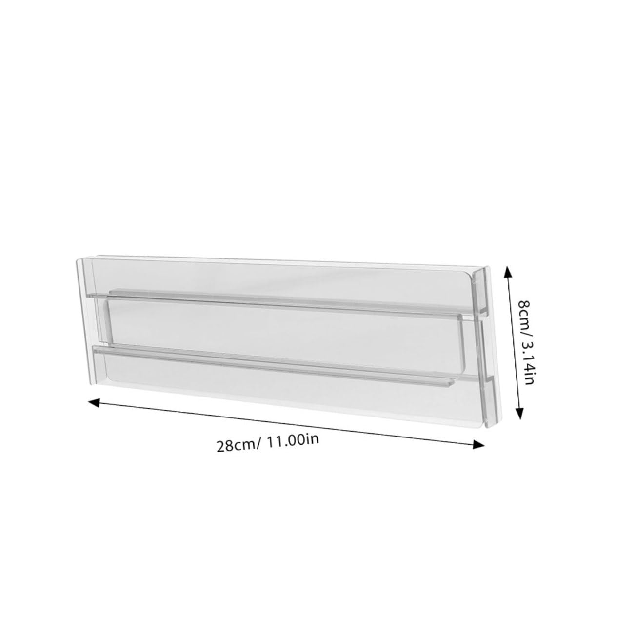 OUNONA Divisori per Cassettiere Espandibili Regolabili 8 Pezzi | Ps Trasparente Bianco, Misura 27, 5-52cm, per Vestiti e Intimo in Armadio o Camera
