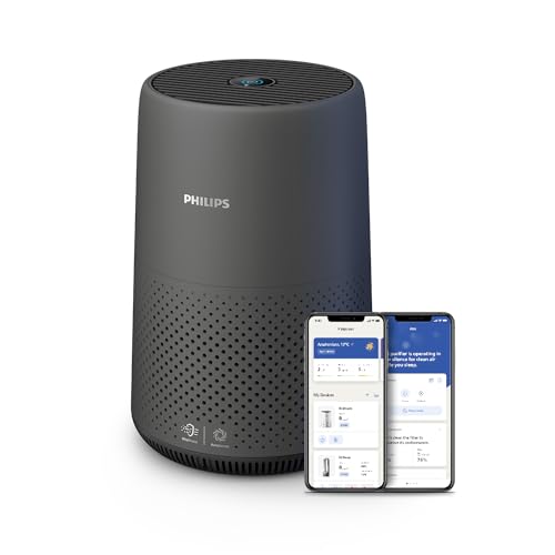 Philips Serie 800i purificador de aire compacto, 49m2, filtro HEPA y de carbón activo, elimina...