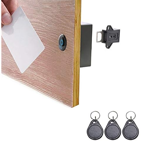 ETEKJOY RFID Electronic Cabinet Lock Hidden DIY for Wooden Cabinet Locker Drawer Cupboard (Black) Cover