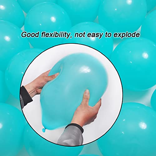 Image of 300 Pack Turquoise Teal Balloons 12 inch Turquoise Latex Balloon Bulk for Various Party Events Decorations