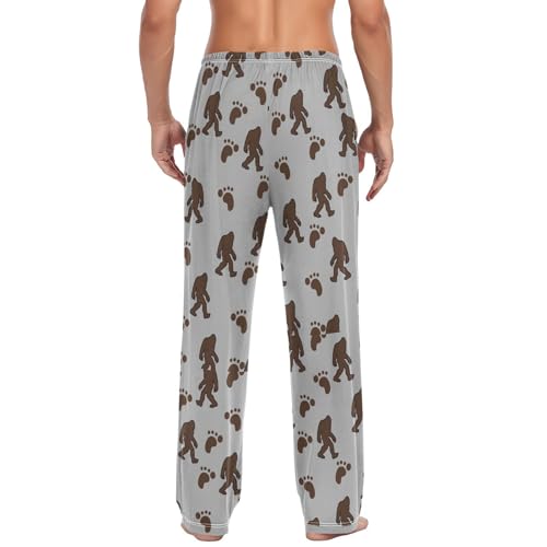 JUDIAN 80s 90s Men's Pajama Bottoms Soft Sleep Pant with Pockets Sleep Pj Lounge Pants for Men2